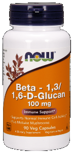 Beta-1 3/1 6-Glucan (90 Vcaps 100 mg) NOW Foods